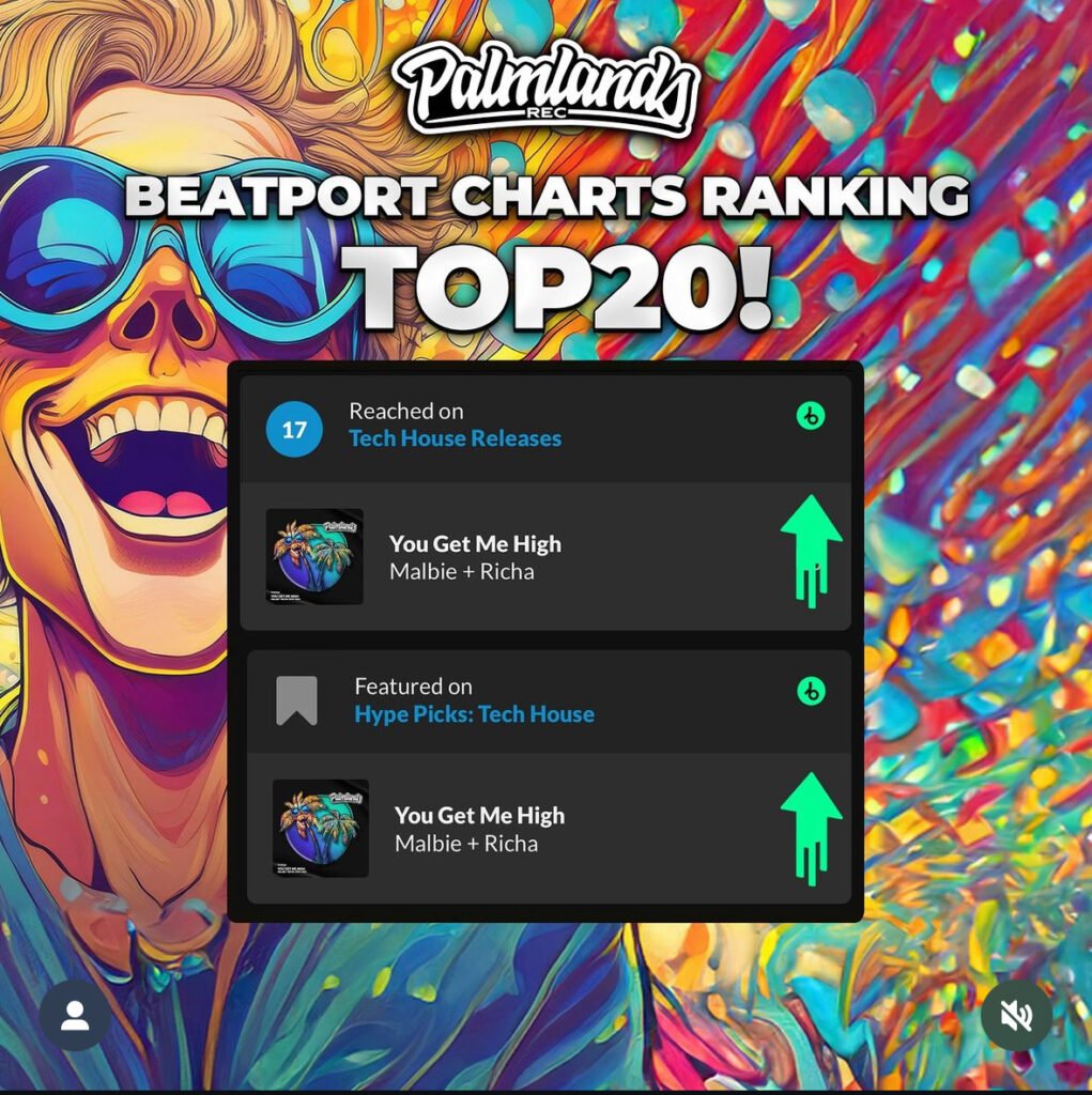 Malbie + Richa & Roxy Nox Palmlands Records Beatport Charts Top 10