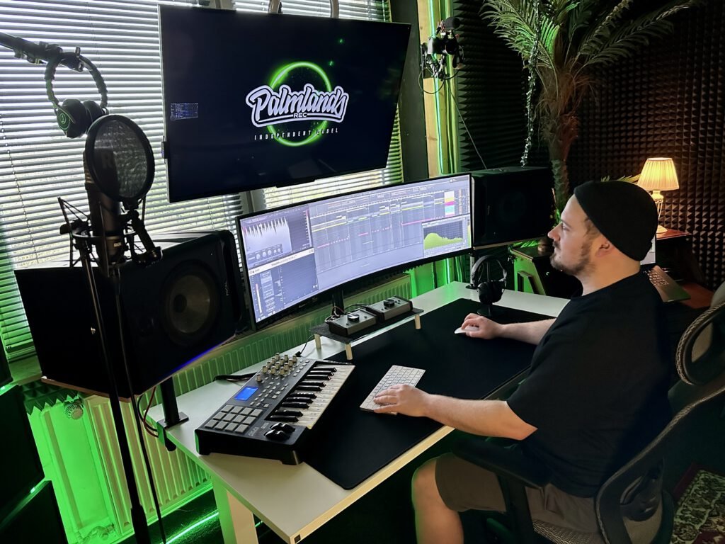 Purple Palms in the Studio